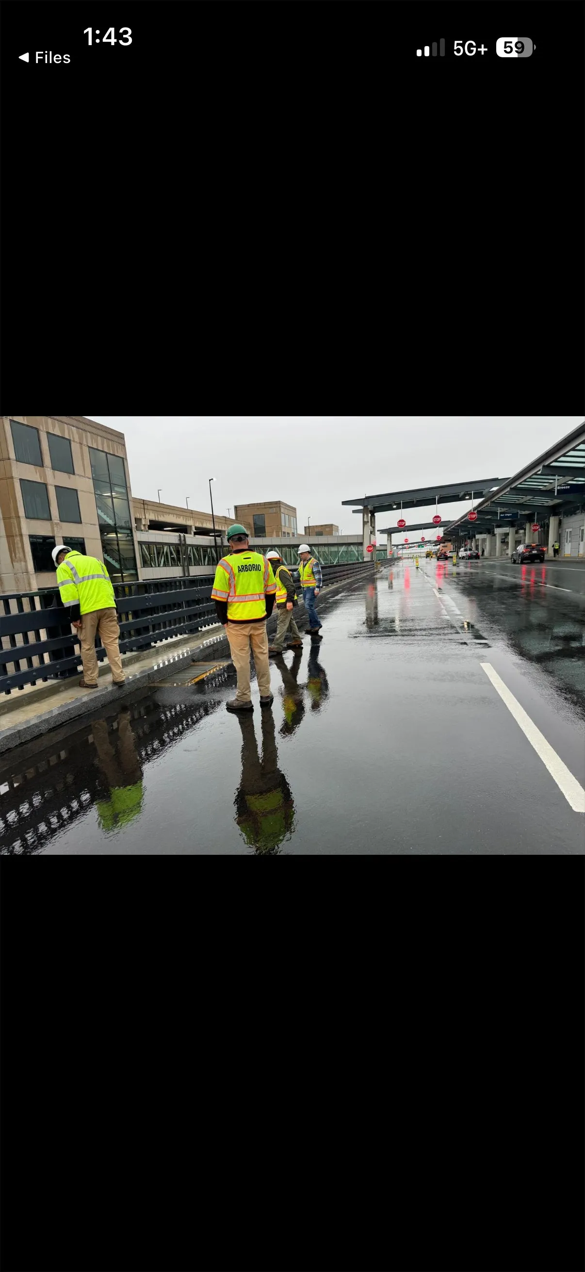 Bradley Airport project with completed guardrail and fence systems installed