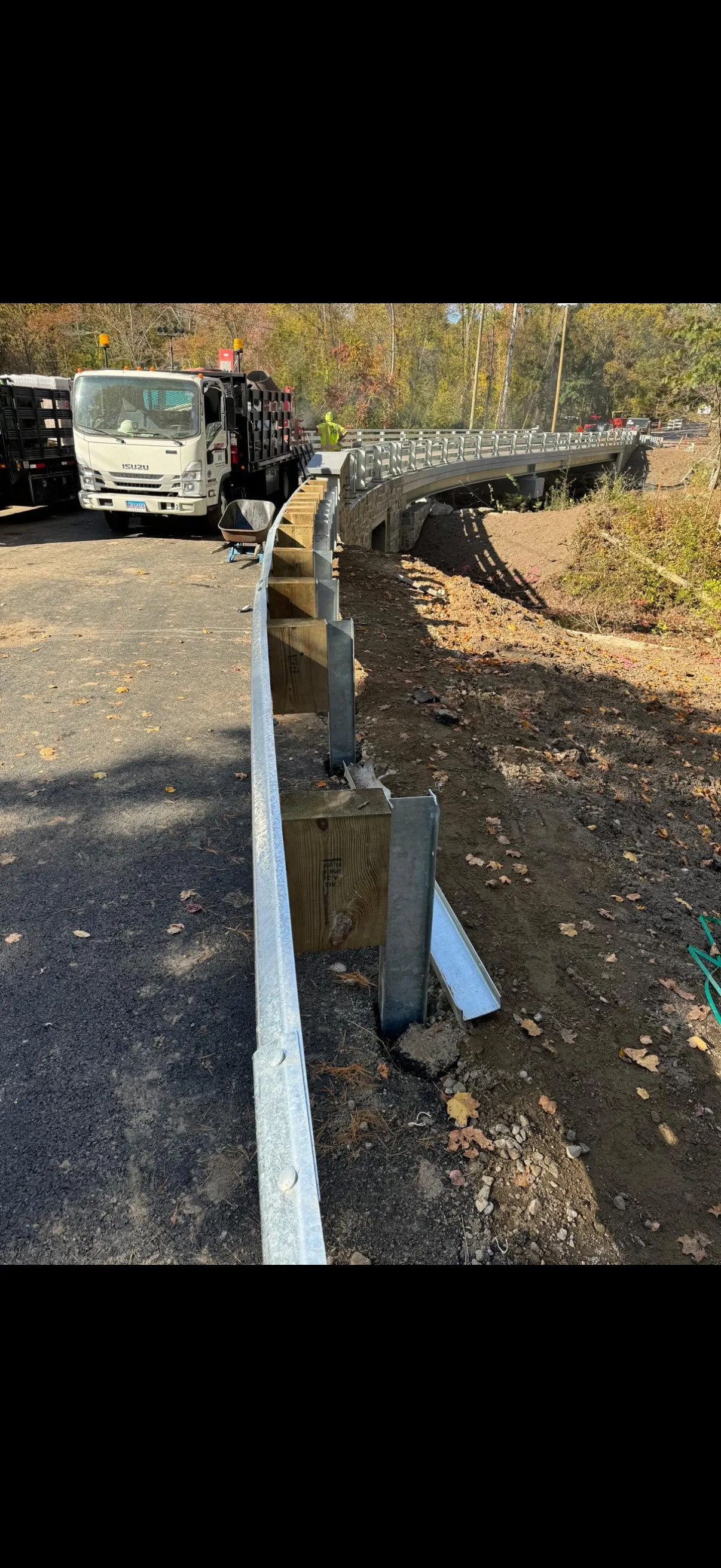 Bridge guardrail and fencing work